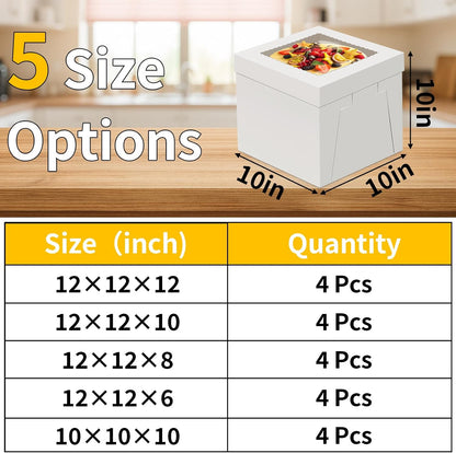 WINKIO Cake Boxes 12 inch, Cake Carrier Holder, Storage Transport Container