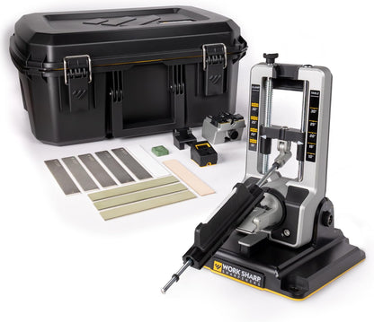 Work Sharp Professional Precision Adjust Knife Sharpener Kit - Complete Sharpening System for Kitchen, Pocket & Hunting Knives - Premium Angle-Guided Sharpening