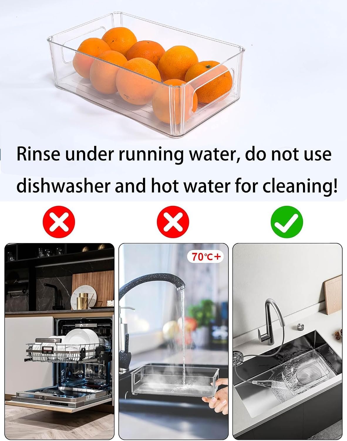 Refrigerator Organizer Bins 5 Pack Stackable Fridge Organizers with Handles Clear Freezer Storage Containers for Pantry, Cabinets,Shelves, Drawer – BPA-Free Plastic Kitchen Organizers
