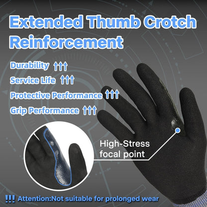 Schwer A9 Cut Resistant Work Gloves, 3/4 Double-Dipped Coating, PM3202, L