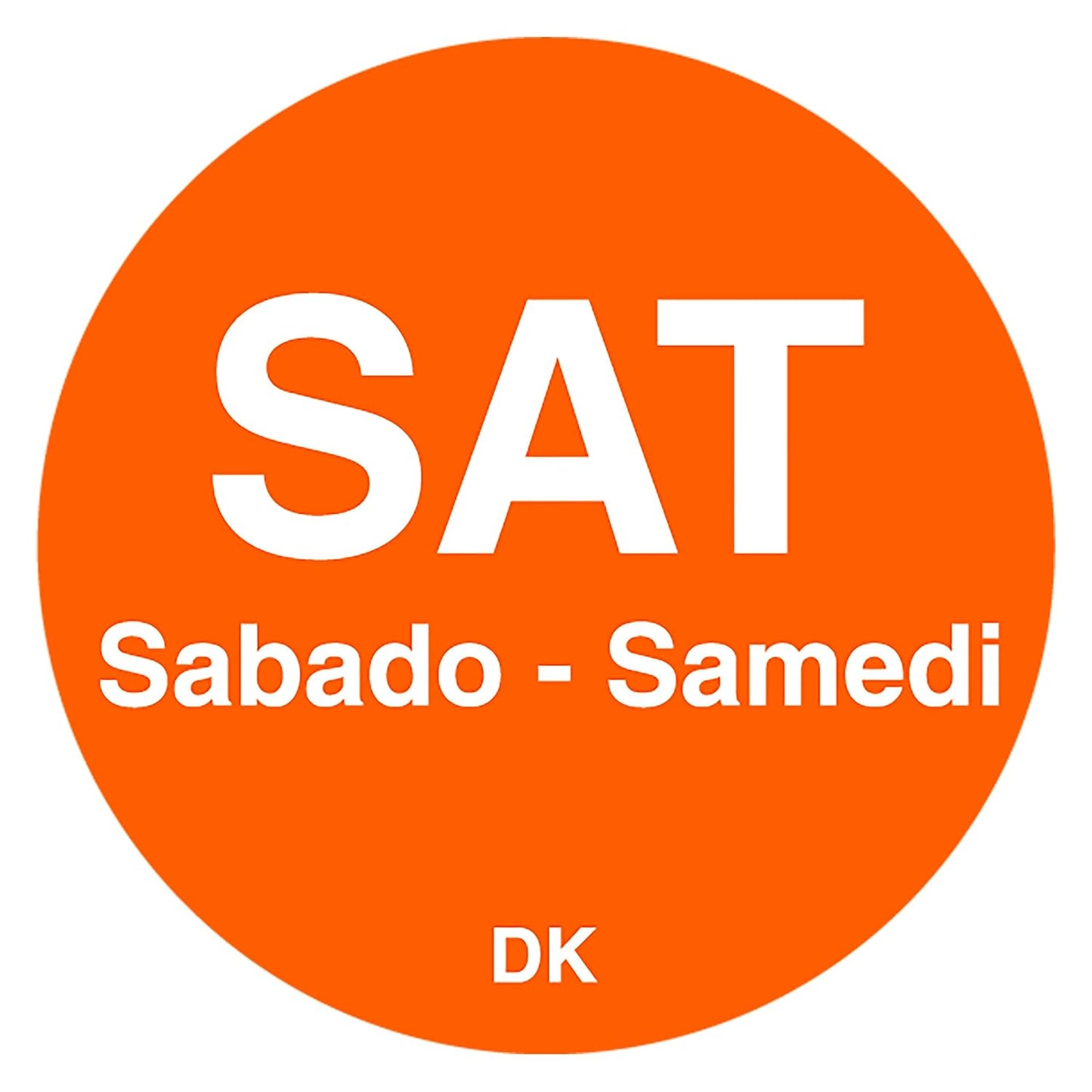 DayMark Safety Systems-IT1143926 Day of the Week 3/4" Circle Permanent Label, SAT (Roll of 1,000)