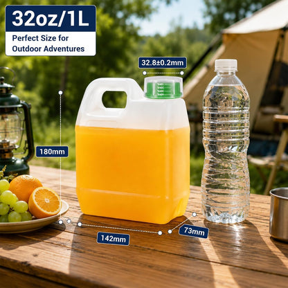 2 Pack 1 Gallon Graduated Jugs with Pumps and Measuring Caps