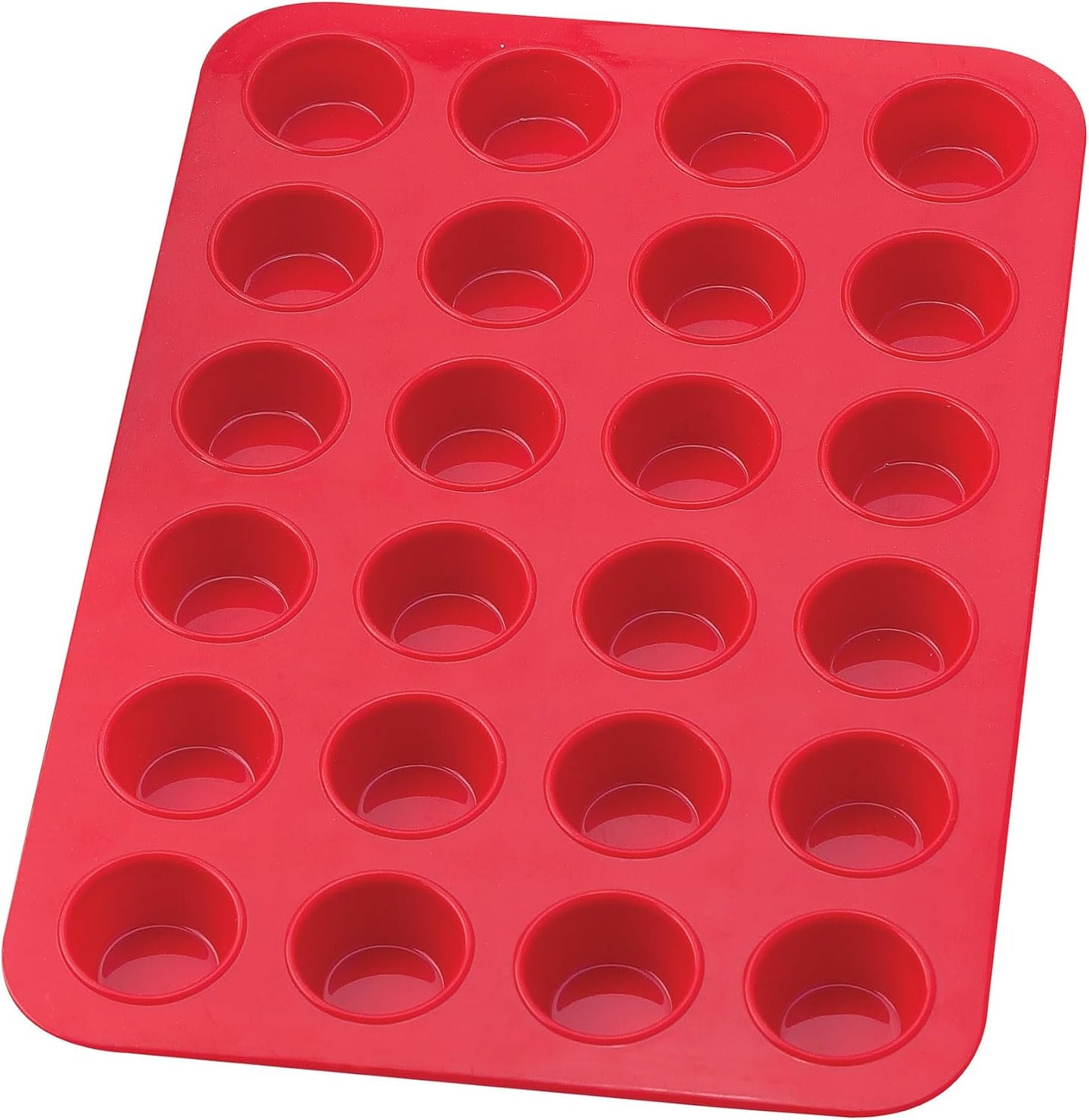 Mrs. Anderson's Baking Silicone 12-Cup Muffin Pan Baking Mold, BPA Free, Non-Stick European-Grade Silicone, 13.5 x 10 x 1.25-Inches