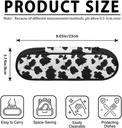 Travel Cutlery Set with Case for Kids Portable Utensil Case Reusable Silverware Pouch for School Travel Lunch Capybara Flower