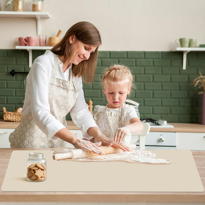 Extra Large Silicone Mat, 31.5x23.6 Inch Heat Resistant Mat for Kitchen Counter, Non Stick Silicone Baking Mat for Dough and Pastry, Thick Silicone placement Countertop Protector, Black countertop mat