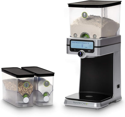 PantryChic SmartCanisters SMALL - Stores, Measures & Dispenses Dry Ingredients Smart Storage System SOLD SEPARATELY - BPA-Free Airtight Canisters Ideal for Baking Soda, Quinoa, Spices