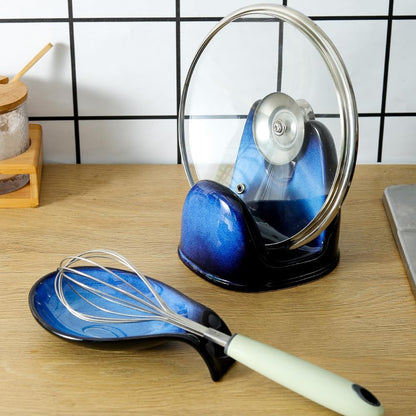 Nihow Ceramic Pot Lid Holder While Cooking for Kitchen Counter/Stove Top