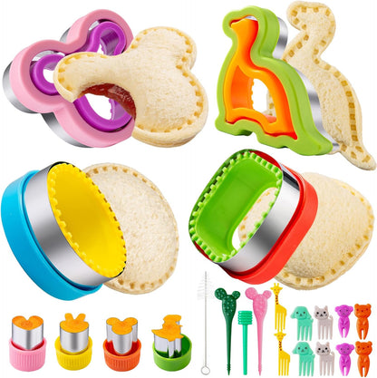 Fruit Cutters Shapes for Kids 22 Pcs, Mini Cookie Cutters Set, Vegetable Cutter with Food Picks
