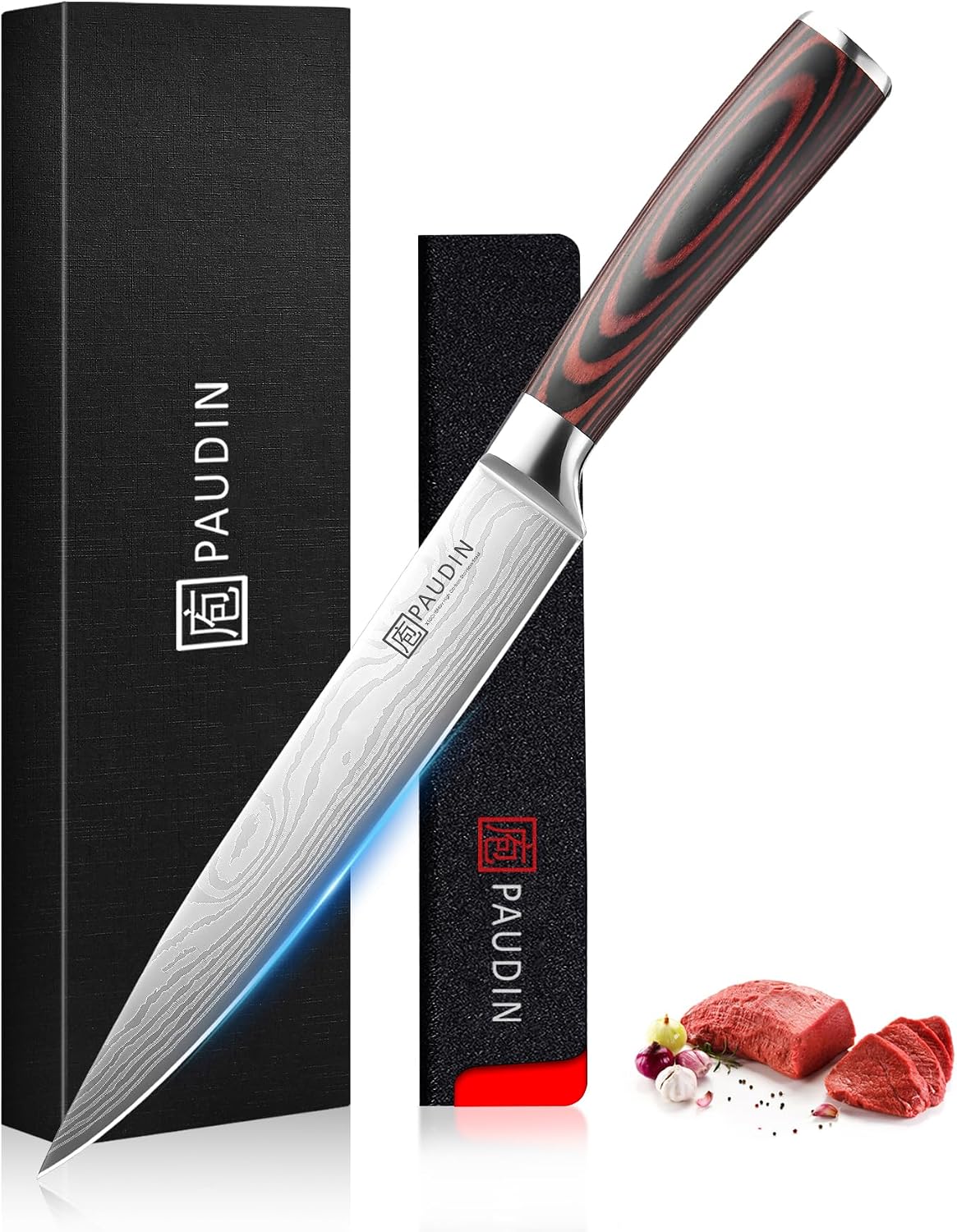 PAUDIN Cheese Knife, 5” Serrated Knife for Block Cheese,Sharp Tomato Knives