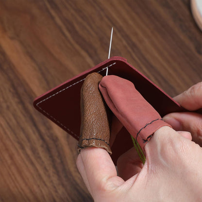 Elegaperma 20pcs Leather Thimbles for Hand Sewing Leather Finger Protector