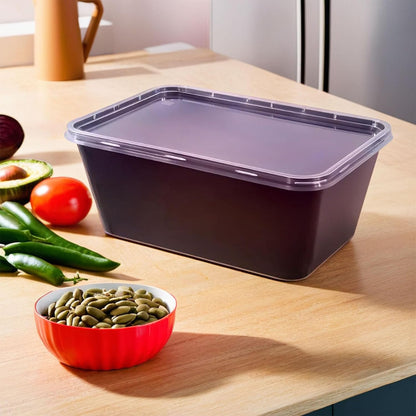 Bluesky Versatile Rectangle Containers-(Pack of 10) -Perfect for Meal Prep & Storage, 34 oz, White