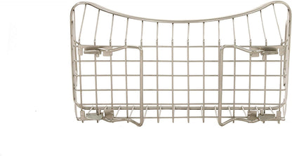 Spectrum Ashley Large Stackable Wire Baskets for Pantry & Kitchen Counter Organizer, Stacking Fruit Basket Wire Bin with Raised Feet & Handles for Vegetable Fruit Potato Onion Storage, Satin Nickel
