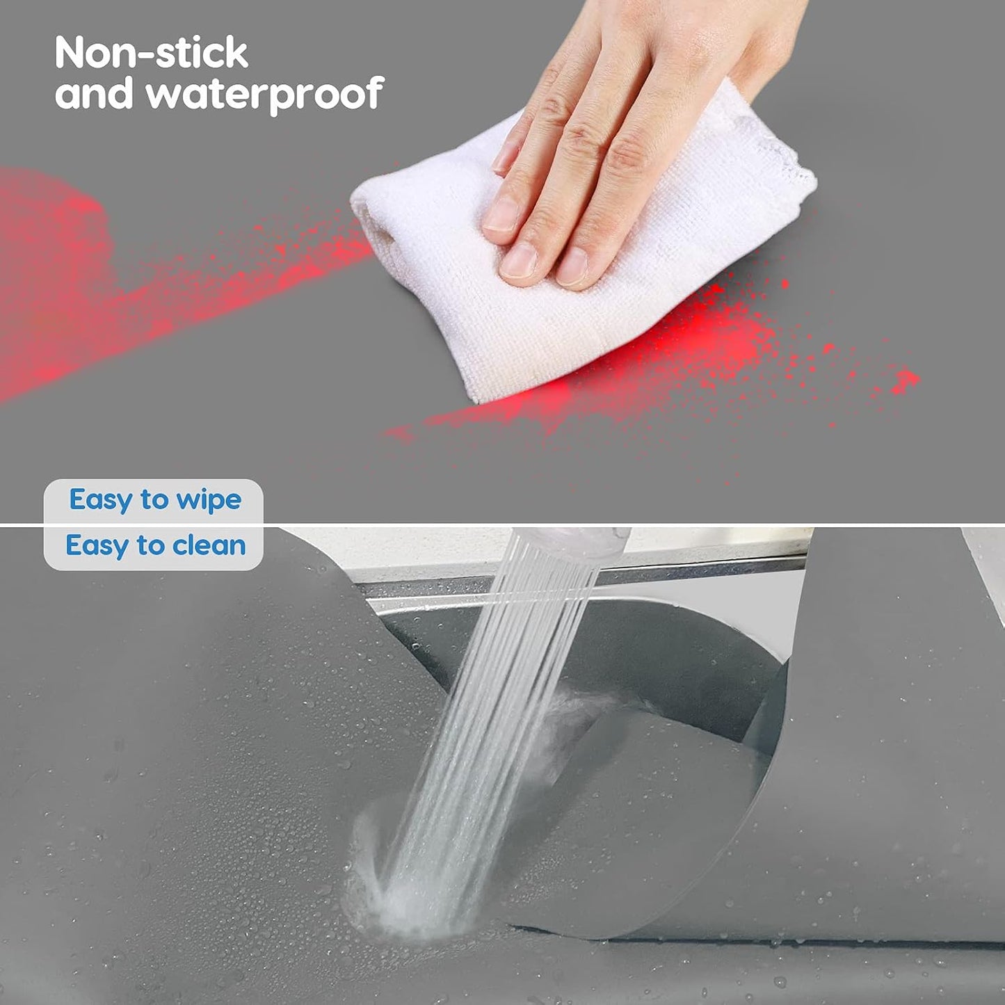 AECHY Extra Large Silicone Mat 78.74”x19.69”x0.08”, Multipurpose Silicone Mat Thick Heat Resistant Mat Shipped Rolled Up Kitchen Counter Mat Nonslip Silicone Mats for Kitchen Counter Translucent