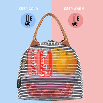 FlowFly Insulated Lunch Cooler Bag - Tote Bag Organizer for Women/Men, Black - Colors A