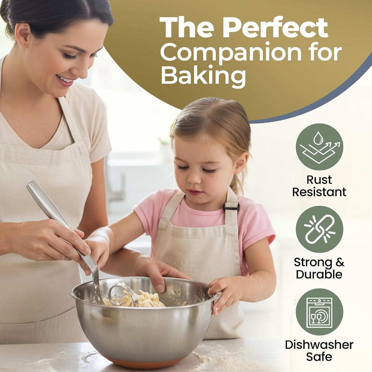Sourdough Accessories | Seamless Danish Sourdough Bread Whisk, Silicone Dough Scraper & Sourdough Scoring Tool with 5 Blades + Storage Bag (Sourdough bread lame Kit) | Bread baking supplies