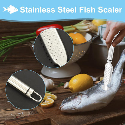 Fish Scaler Remover, Fish Scale Cleaning Kit, Portable Stainless Steel Fish Descaler Tool, Easy Clean, Applicable To Restaurants, Kitchens And Markets