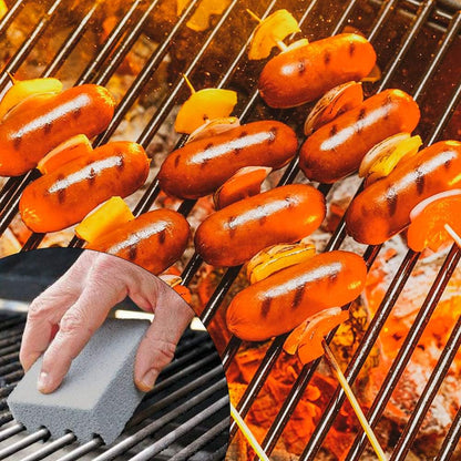 HATOKU 4 Pack Grill Cleaning Bricks, Pumice Stone for Cleaning Oven, Stove, BBQ Grill, Commercial Grade Cleaner for Cookers, Frying Pans, Racks, Flat