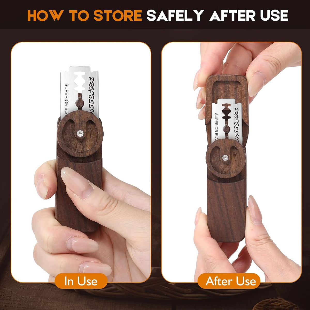 Upgraded UFO Bread Lame Dough Scoring Tool,Magnetic Sourdough Scoring Tool,Black Walnut Bread Lame Cutter Scoring Knife for Bread Baking Includes 5 Replaceable Razor Blades for Bread Baking