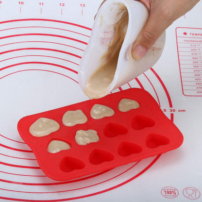 Szxc Silicone Flexible Nestable Measuring Cups Set for Epoxy Resin, Butter, Chocolate - 4 Cup + 2 Cup + 1 Cup - Melt Stir Squeeze & Pour - BPA Free - Standard & Metric Measurment Markings
