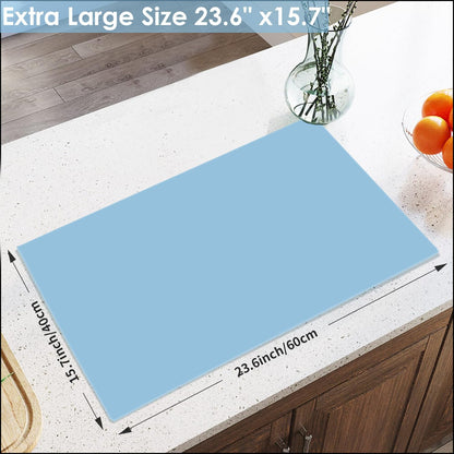 Extra Large Silicone Mats for Kitchen Counter, 27.6'' x 19.7'' Nonskid Silicone Placemats for Kids, Nonstick Purple Silicone Mat for Baking Crafts, Silicone Dab Mat Heat Resistant, 1Pack - Colors B