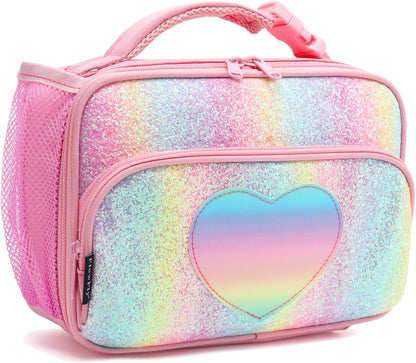 FlowFly Kids Lunch box Insulated Soft Bag Mini Cooler Back to School Thermal Meal Tote Kit for Girls, Boys, Astronaut - Colors A