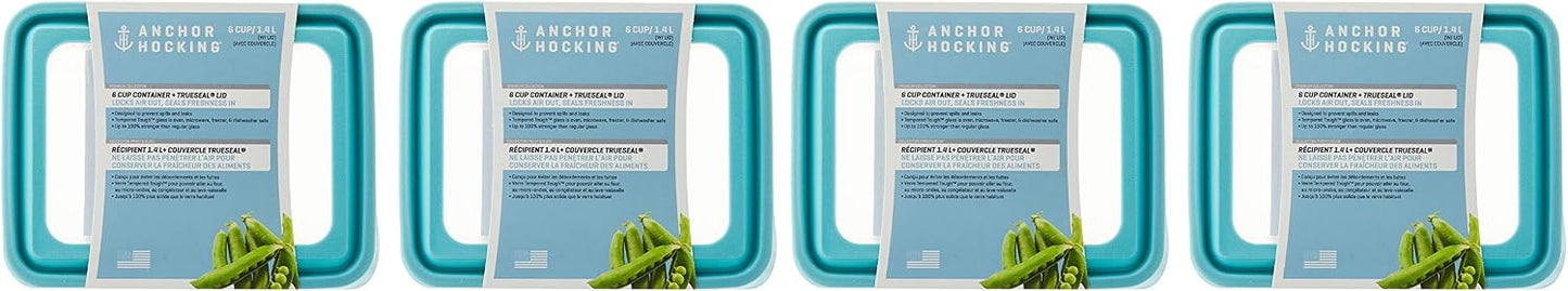 Anchor Hocking TrueSeal 10-piece Glass Food Storage Containers with Airtight Lids, Mineral Blue