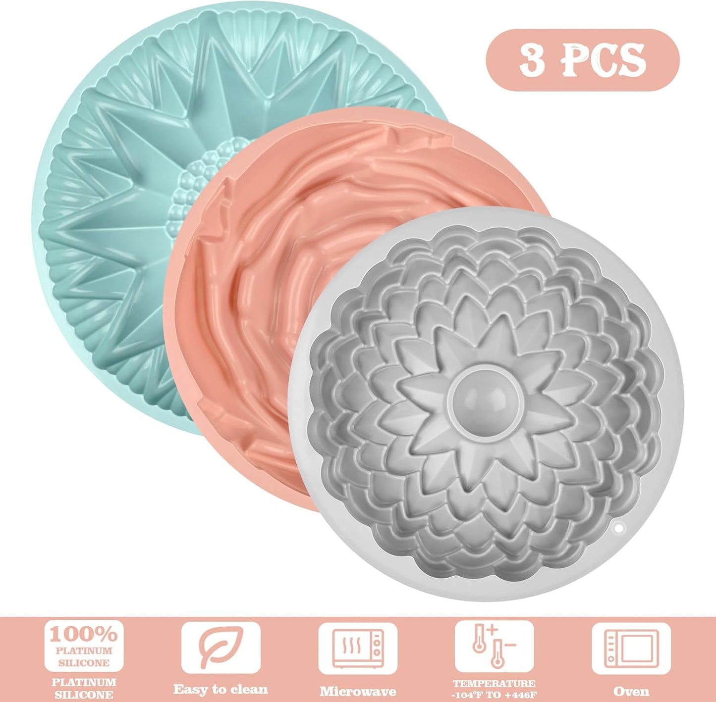 Sakolla 2 Pack Silicone Egg Bite Molds for Air Fryer, Nonstick 7 Cups Air Fryer Muffin Pan for Baking Egg Bite, Mini Muffins, Tart, Mini Cupcake and Quiche (Pink + Green)