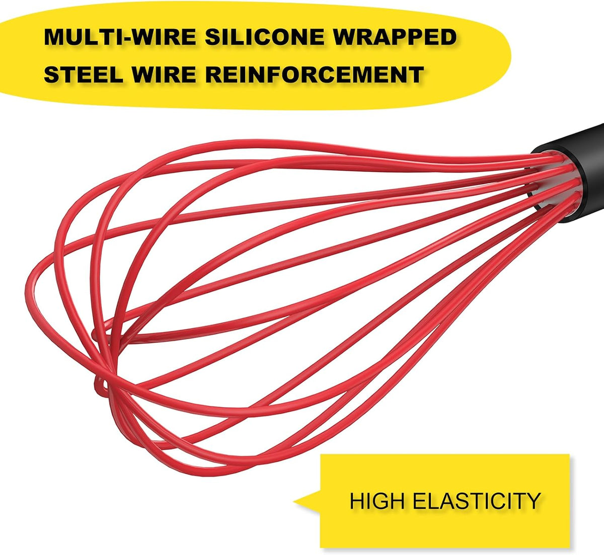 NileHome 3-Pack Stainless Steel Whisk Set, Kitchen Utensils for Cooking