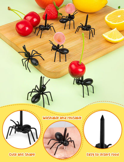 36pcs Mini Dinosaur Food Picks, Cute Cartoon Animal Fruit Toothpicks for Dinosaurs Birthday Party Bento Picks for Sandwiches, Snacks Desserts Accessory