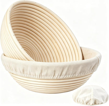 9'' Round Sourdough Banneton Bread Proofing Basket, Set of 2