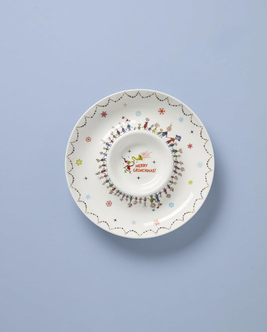 Lenox Dr. Seuss Grinch Christmas Chip and Dip Bowl
