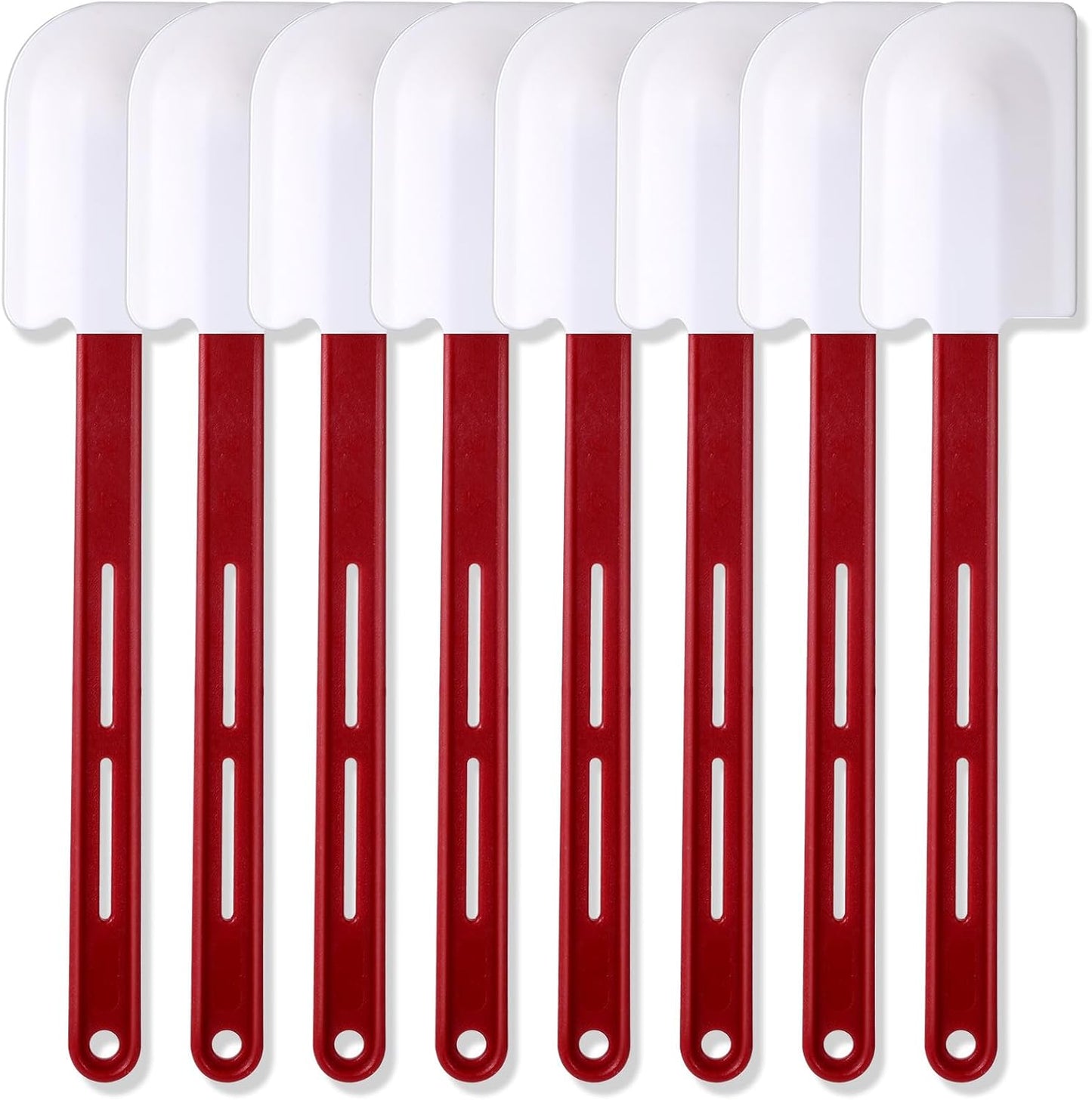 Norme 8 Pcs High Temp Silicone Spatulas Heat Resistant Rubber Spatula Commercial Silicone Scraper with Handle for Kitchen Cook Baking Mixing Utensil, Dishwasher Safe (10 Inch,14 Inch)