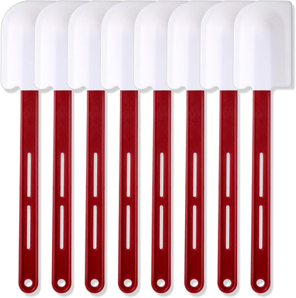 Norme 8 Pcs High Temp Silicone Spatulas Heat Resistant Rubber Spatula Commercial Silicone Scraper with Handle for Kitchen Cook Baking Mixing Utensil, Dishwasher Safe (10 Inch,14 Inch)