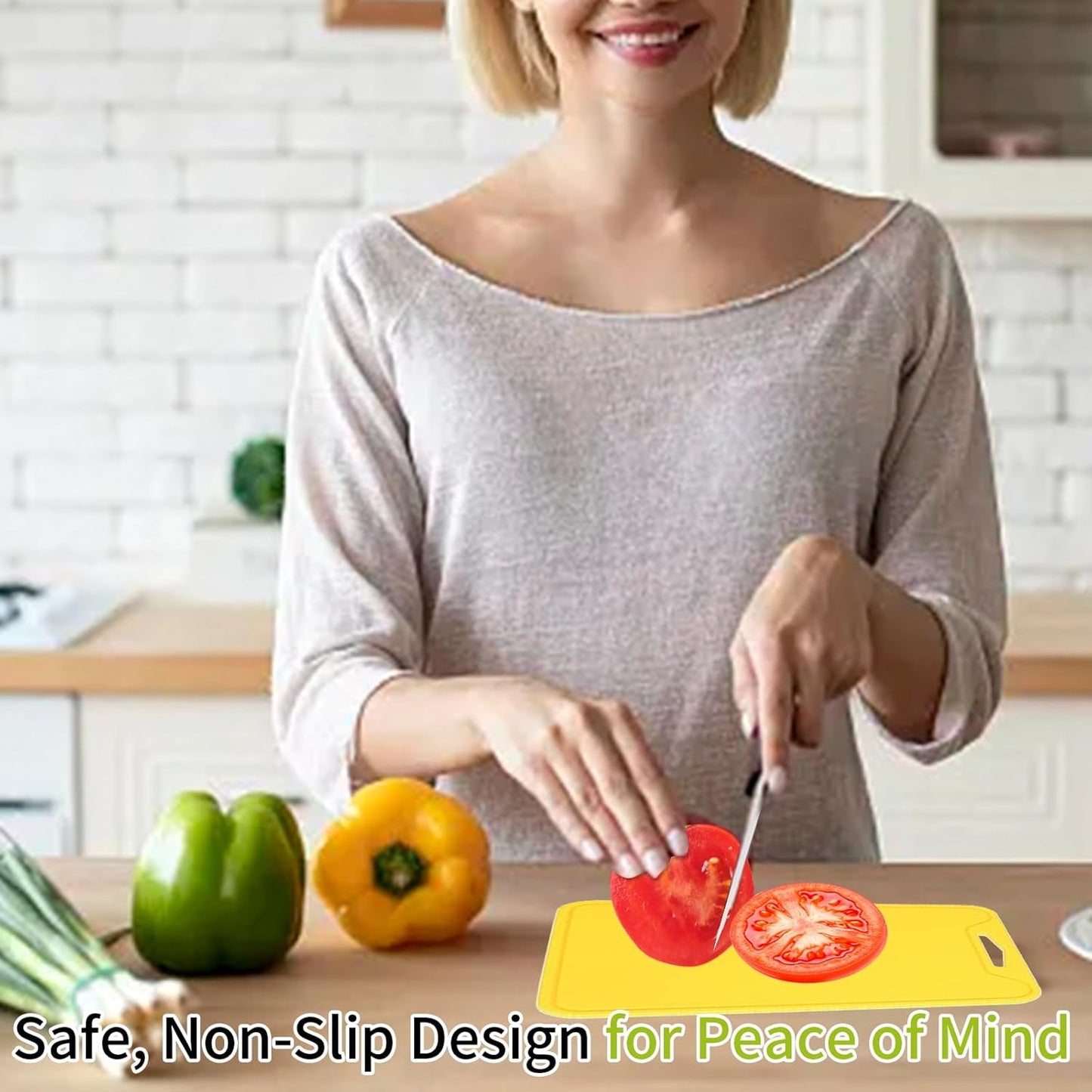 Silicone Cutting Board for Kitchen, 11.8''x 8.6'' Flexible Cutting Boards, BPA Free Non Slip Cutting Mat for Meat, Vegetables and Fruit with Easy Grip Handle, Dishwasher Safe (Deep purple)