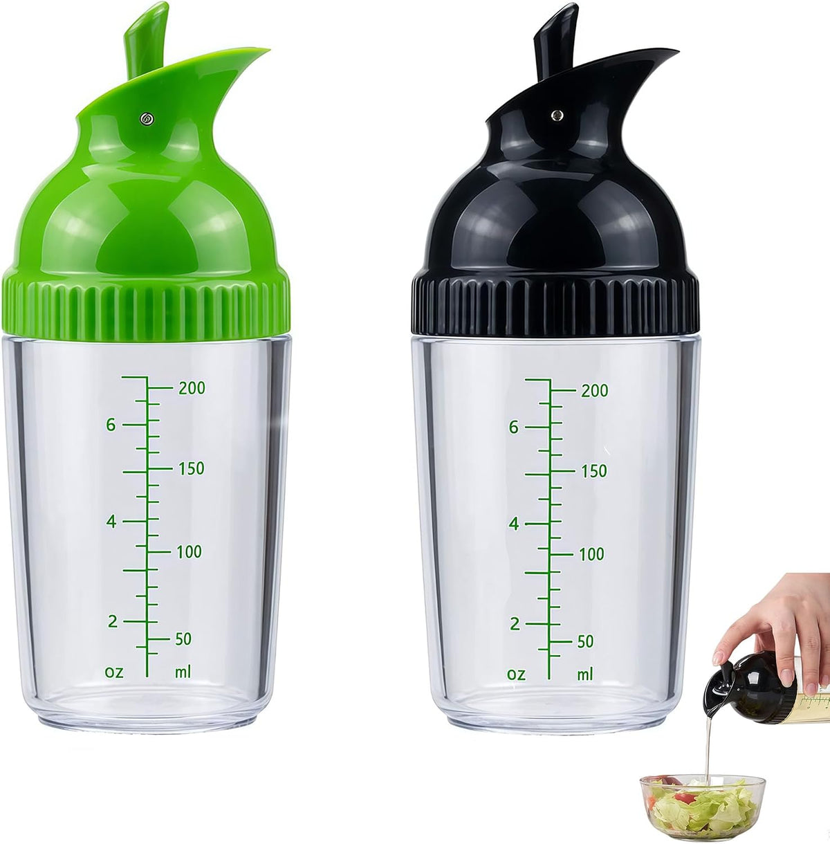Salad Dressing Container Bottle Shaker for Homemade Sauce Mixing