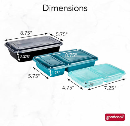 GoodCook Meal Prep 60-Piece Container Set, Made Without BPA