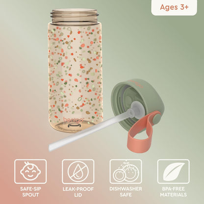 Bentgo Kids Water Bottle - Leak-Proof, Durable Tritan PFAS- & BPA-Free 15 fl oz, Kids/Toddlers Ages 3+ for School & Sports; Bite & Sip Spout, Carrying Handle, Dishwasher Safe (Unicorn)