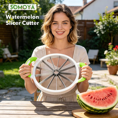 SOMOYA Extra Large Stainless Steel Watermelon Slicer for Home Kitchen