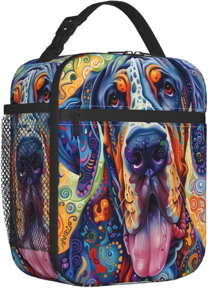 Reusable Sea Otter and Water Lily Lunch Box for Kids Girls Boys Women Adult, Insulated Cute Lunch Bag,Polyester Cooler Handbags Case for School Picnic Work Travel Outdoor Beach or Hiking