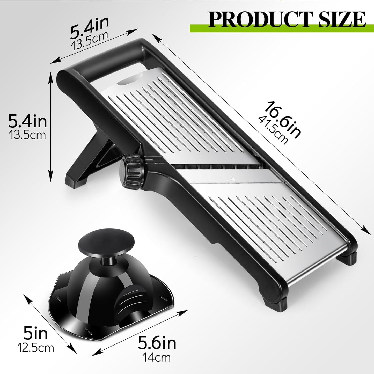 MASTERTOP Mandoline Slicer for Kitchen Adjustable Stainless Steel Food Slicer Vegetable Chopper Onion Waffle French Fry Cutter Potato Chip Julienne Slicer with Safety Gloves