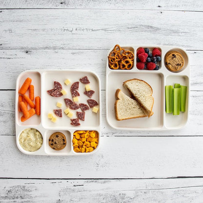 Nordic Ware Divided Meal Tray with Lid, White, Microwave Safe Polypropylene