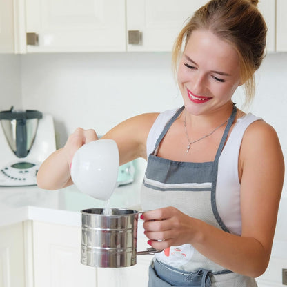 Rondauno Flour Sifter for Baking, Crank Sifter for Powdered Sugar Duster
