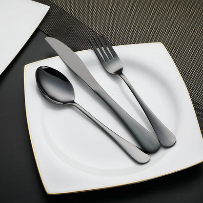 DEVICO Camping Utensils, Full-Size Reusable Silverware for Lunch Adult, Stainless Steel Travel Cutlery Set with Case, Portable Fork Spoon Knife Set for Work, Flatware with Chopsticks (Rainbow)