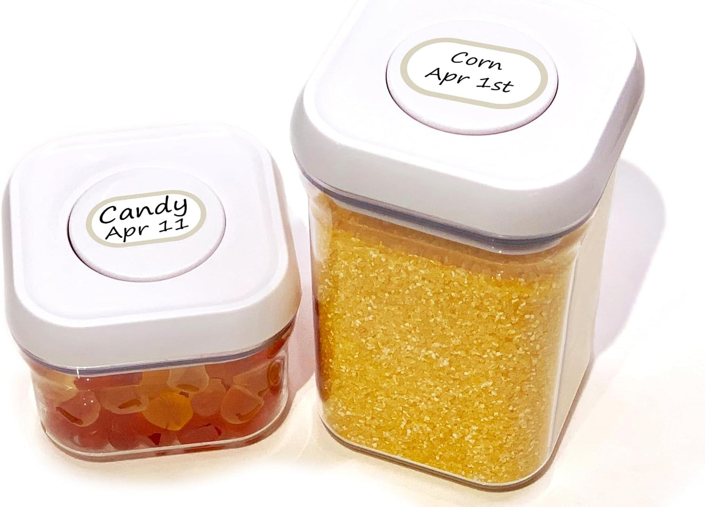 Removable Expiration Date Labels for Food Containers, Waterproof Food Storage Labels for Deli Containers, Best By Pantry Label, Freezer Refrigerator Label, Write On Kitchen Organization Label