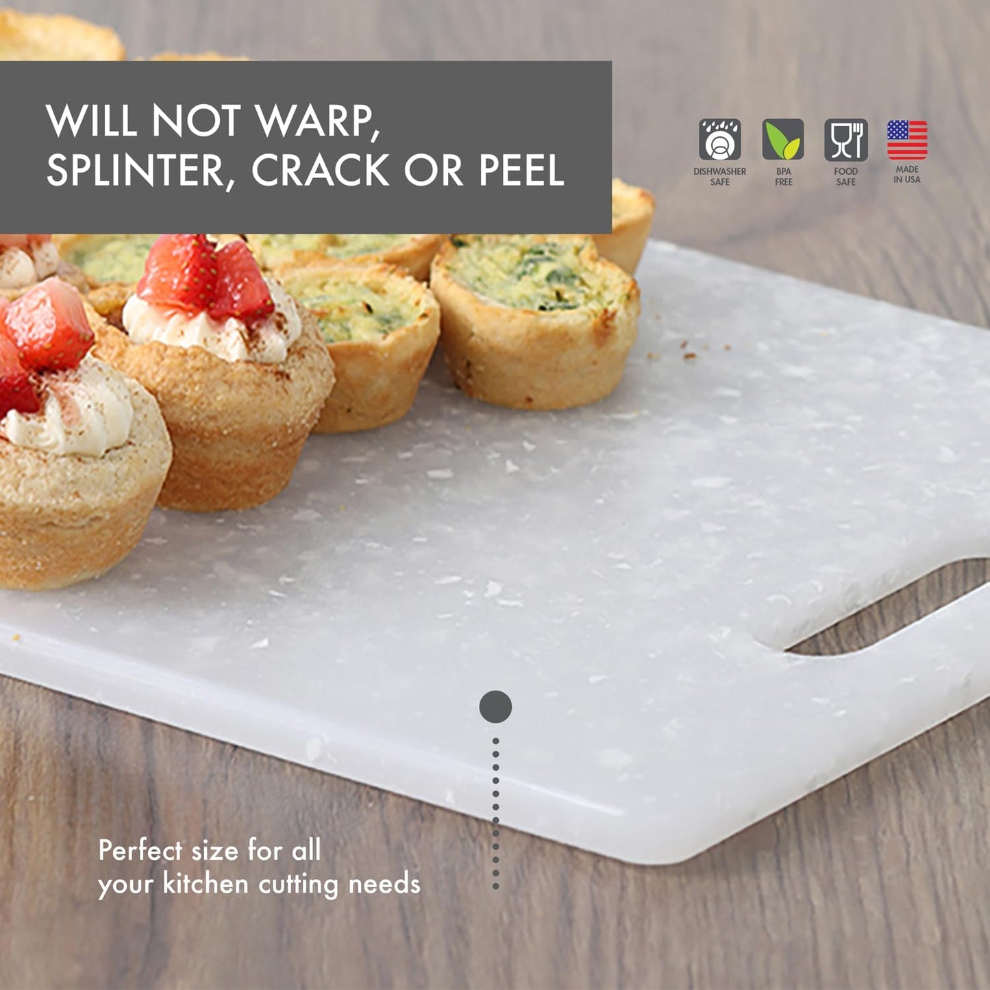 Made from high-density plastic that is conveniently sized at 11x14.5 inches