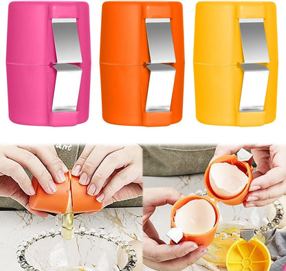Egg Shell Opener, 2026 New Egg Cracker Tool for Raw Eggs, Hard Boiled Egg Peeler Egg Cube Egg Separator Handheld, Stainless Steel Eggshell Breaker Egg Shell Cutter Kitchen Gadgets
