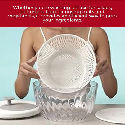 Guzzini Twist & Dry Salad Spinner, Blue 170900134