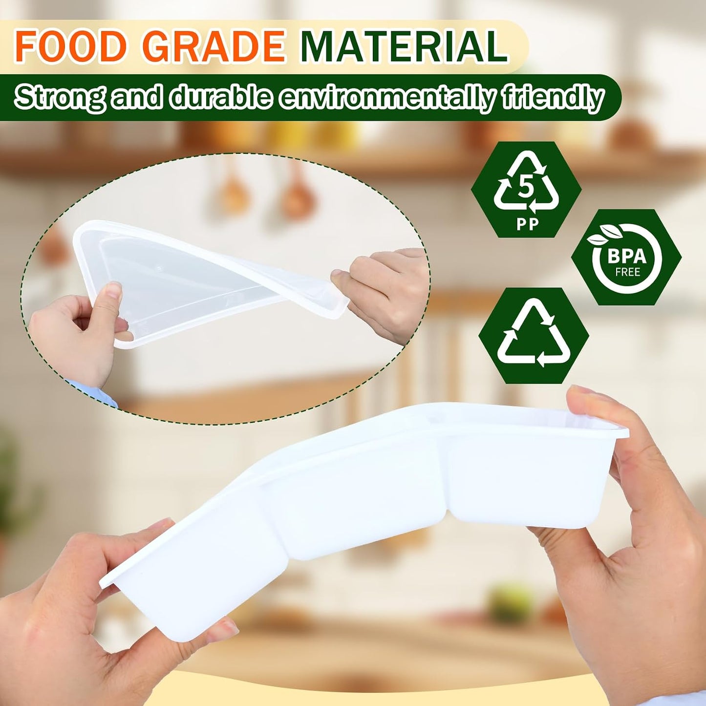 20 Sets Reusable Snack Containers Meal Prep Containers 3 Compartment Condiment Container With Lids Snackle Box Container Portion Control for Refrigeration Sauce,Outdoor Takeaway,Travel(Black)