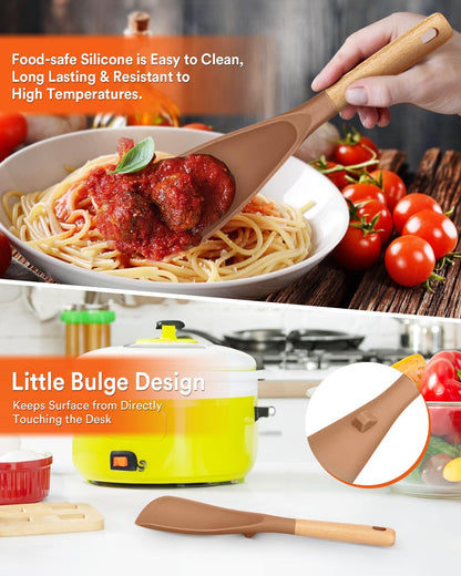 Badiano Cooking Spoon and Rice Scooper for Nonstick Cookware,Multi-function