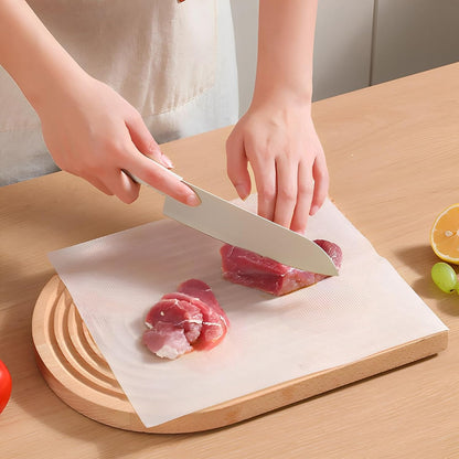 2 Pcs Disposable Cutting Board Mats, POE Cutting Board Sheets, Nonslip Cutting Board Roll Flexible Chopping Board Mat for Kitchen Cooking Prep Barbecue Outdoor Camping Traveling (Clear)